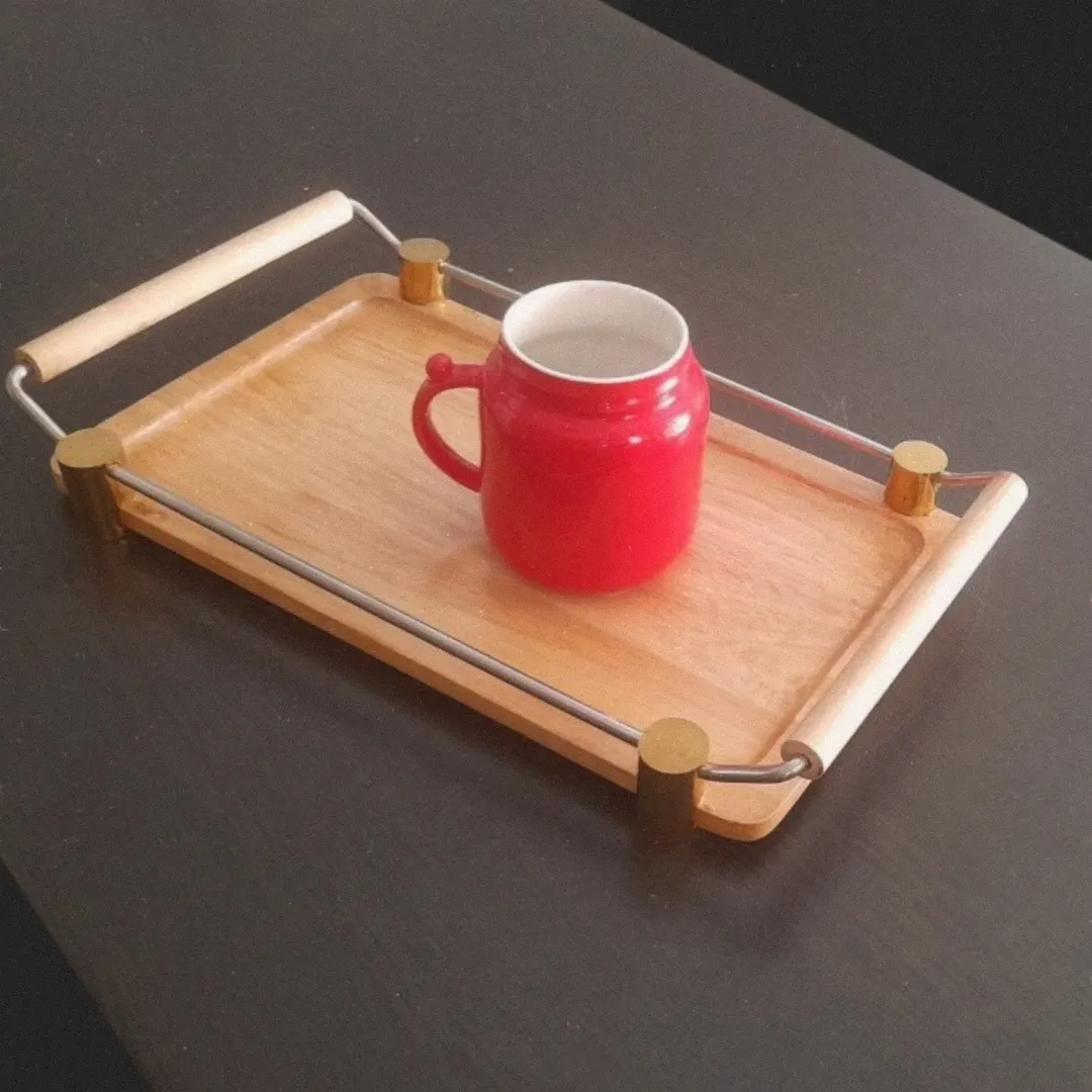 سینی چوب و فلز